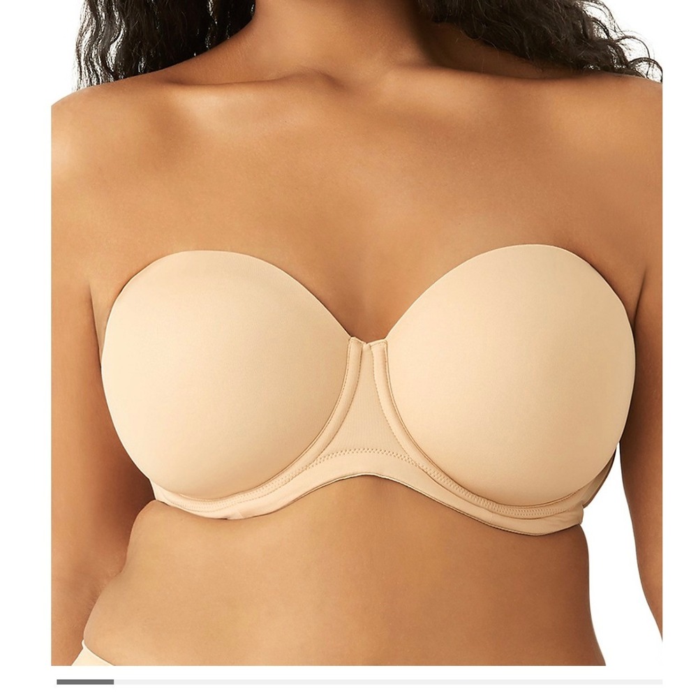 Wacoal Red Carpet Full Figure Strapless Bra 854119 Sand 32DDD NWT